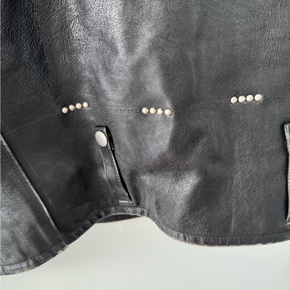 RE/DONE Black Leather Classic Moto Jacket - Picture 8 of 13